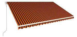 Markis automatiskt infällbar 500x300 cm orange och brun - Orange