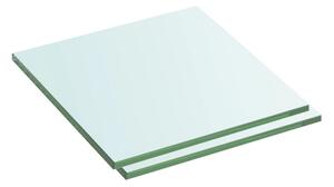 Hyllplan 2 st glas genomskinlig 30x25 cm - Transparent
