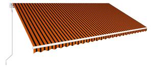 Markis automatiskt infällbar 600x300 cm orange och brun - Orange