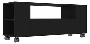 TV-bänk svart 120x35x43 cm spånskiva - Svart