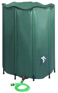 Regntunna hopfällbar med kran 1250 L - Grön