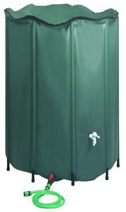 Regntunna hopfällbar med kran 1500 L - Grön
