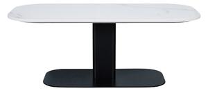 HANSKROKA Soffbord 120 cm Ovalt Marmor/Vit/svart -