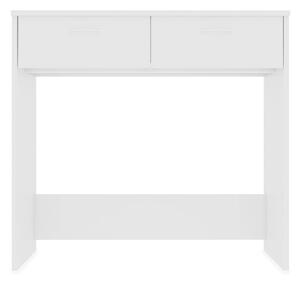 Skrivbord vit högglans 80x40x75 cm spånskiva - Vit