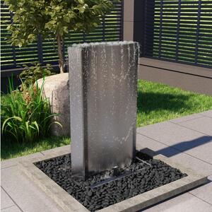 Trädgårdsfontän silver 60,2x37x122,1 cm rostfritt stål - Silver