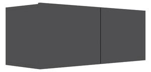 TV-bänk grå högglans 80x30x30 cm spånskiva - Grå