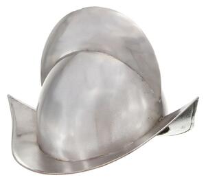 Medeltid riddarhjälm för LARP silver stål -