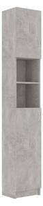 Badrumsskåp betonggrå 32x25,5x190 cm spånskiva - Grå