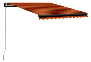 Markis manuellt infällbar 300x250 cm orange och brun - Orange