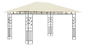 Paviljong med myggnät 4x3x2,73 m gräddvit 180 g/m² - Vit