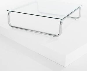 Lulu soffbord i glas och krom 100x100 cm