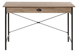SARVIN Skrivbord 120 cm med Förvaring Låda Ljust Trä -