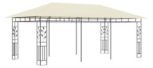 Paviljong med myggnät 6x3x2,73 m gräddvit - Vit
