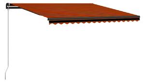 Markis manuellt infällbar 400x300 cm orange och brun - Orange