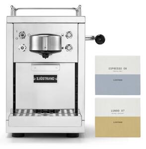 Sjöstrand Coffee Concept - Sjöstrand Espresso Capsule Machine + Coffee Capsules 100 st - Kaffemaskiner och kaffebryggare - Silver