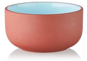 Studio About - Clayware Bowl - Medium - 2 pcs - Skål - Terracotta/Blue - H6,5 x W12,5 cm