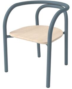 LIEWOOD - Baxter børnestol - Barnstol - 7192 Natural / whale blue mix - H:42,1 - D:36,8 - B:34,2 - SÆDE H: 26 CM