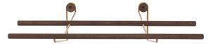 WeDoWood - Shoe Rack - WeDoWood - Skohylla - Smoked Oak/Brass - Small - H15 x W60 x D25 cm
