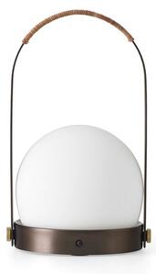 Audo Copenhagen - Carrie table lamp - Portable - Bärbar lampa - Bronzeret Messing / Læder - H24,5 x D13,5 x W15,3 cm
