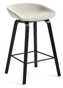 HAY - About a Stool AAS33 Low, Black Footrest, Black Oak/Cat.6 Coda 2 100 - Barstolar - Hee Welling - Metall/Trä/Plast