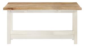 Förlängningsbart soffbord vit 90x(45-90)x45 cm massivt mango - Vit