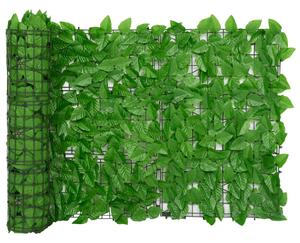 Balkongskärm gröna blad 200x75 cm