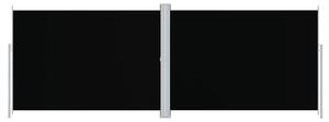 Infällbar sidomarkis 220x600 cm svart