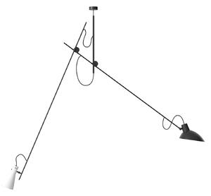 Astep - VV Cinquanta Suspension, Black Structure, White and Black Reflectors - Pendellampor - Vittoriano Viganò - Svart,Vit