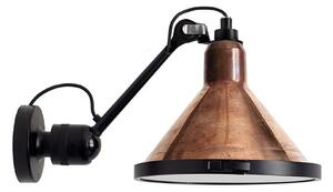 DCWéditions - Lampe Gras No 304 XL Outdoor Seaside Conic Black/Raw Copper-White - Vägglampor utomhus - Bernard-Albin Gras - Koppar