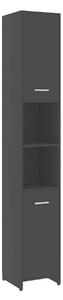 Badrumsskåp svart 30x30x183,5 cm spånskiva - Svart