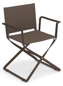 EMU - Ciak/Kira Director's Chair, Aluminium, Indian Brown, Seat and back: EMU-Tex, Rough Brown, Armrests: ABS, Indian Brown - Matstolar utomhus - Christophe Pillet,Stefan Diez - Brun - Metall/Plast