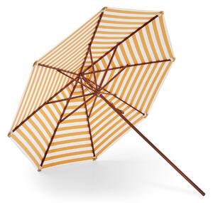 Fritz Hansen - Messina Round Umbrella Golden Yellow Stripes - Parasoll - Skagerak Design Team