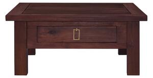 Soffbord klassisk brun 68x68x30 cm massiv mahogny - Brun