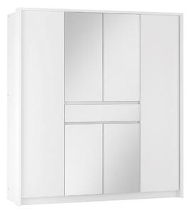 DINAKAM Garderob med Spegel 200 cm Vit -