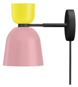 HEM - Alphabeta Wall Light + Cable - Sulfur Yellow/Light Pink - Vägglampor - Luca Nichetto - Rosa,Gul