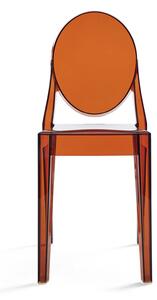 Kartell - Victoria Ghost Chair 4857, Amber - Matstolar - Philippe Starck - Brun - Plast