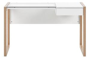OWASSO Skrivbord 120 cm med Förvaring Låda Vit/Ljust Trä -