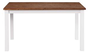 BARROW Förlängningsbart Matbord 90 cm Vit/Natur -