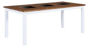 BARROW Förlängningsbart Matbord 90 cm Natur/Vit/Svart -