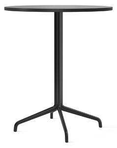 Audo Copenhagen - Harbour Column Counter Table 4-star - Black/Black Oak - Ø80 cm - Barbord - Norm Architects - Svart - Metall/Trä