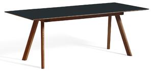 HAY - CPH30 2.0 Extendable Table Lacquered Walnut Frame L200 X W90 X H74 Black Linoleum Tabletop Dark Lacquered Edge - Matbord - Ronan & Erwan Bouroullec - Svart - Trä