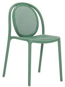 Stol Remind 3730, sh.46 cm, stapelbar, grön