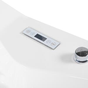 Bubbelbadkar Vit Sanitary Akryl med LED Belysning 210 x 145 cm Modern Design Badkar med Massage Beliani