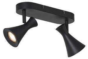 Modern takspotlight svart 2-ljus justerbar - Triangel
