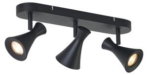 Modern takspotlight svart 3-ljus justerbar - Triangel