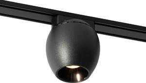 Modern spotlight svart för enfas skensystem 6W 3000K - Magnetic Zagaye