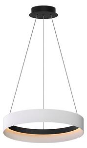 LED ljuskrona med textilsladd ORBITA LED/52W/230V vit/svart