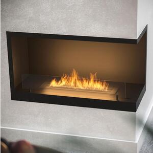 InFire - Corner BIO fireplace 80x45 cm 3,5kW svart