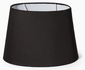Lampskärm William oval 25 cm svart taft