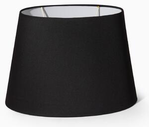 Lampskärm William oval 35,5 cm svart taft